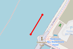 Map showing Elizabeth Castle Causeway
