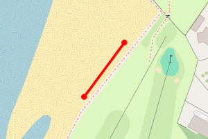 Map showing Uphill South of Links Road