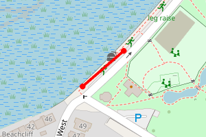 Map showing Woodhill Bay nr Lakeside cafe