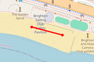 Map showing Brighton Basketball Courts