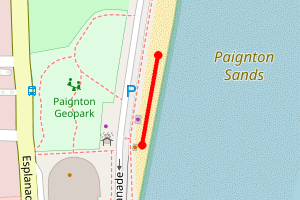Map showing Paignton Sands South