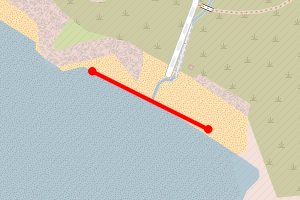 Map showing Tregantle Beach, Whitsand Bay