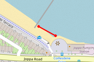 Map showing Portobello Viewing Platform