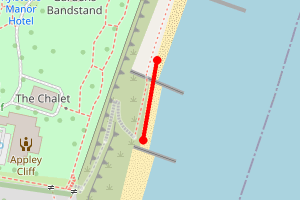 Map showing Shanklin Beach