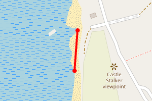 Map showing Castle Stalker view