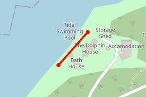 Map showing Dolphin House Beach (Culzean Castle and Countryside)