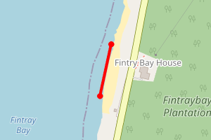Map showing Fintry Bay Tearooms