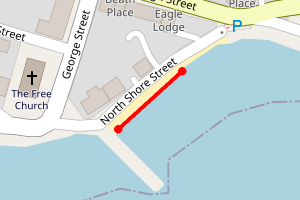 Map showing Dalintober Beach