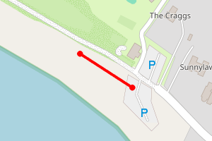 Map showing TAP (SIF) Blackwaterfoot Golf Course Beach