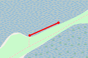 Map showing Riverside, Gillingham - Sharp's Green Bay