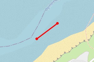 Map showing Ogmore right nr river mouth