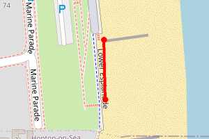 Map showing Gorleston (Marine Parade Car Park)