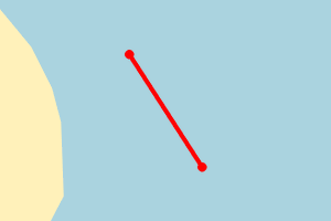 Map showing Ugie Beach