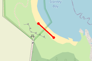 Map showing Starney Bay - Ship Rock