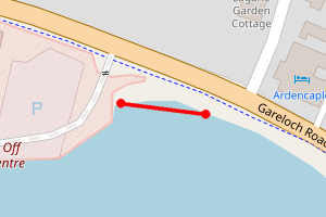 Map showing Gareloch S of Offsite Centre