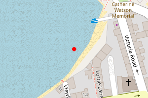 Map showing West Bay, North Berwick
