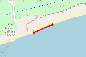 Map showing Sewerby Steps North