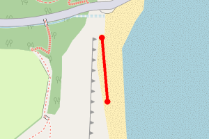Map showing Filey Bay-south of Royal Parade