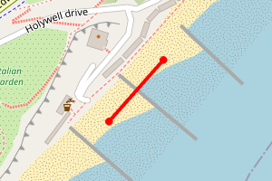 Map showing Holywell Tea Chalet (Eastbourne)