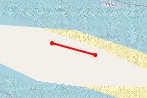 Map showing Whiteness Head Spit