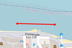 Map showing Sheringham