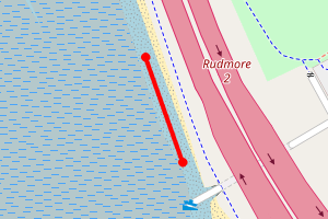 Map showing Stamshaw Foreshore, Rudmore Roundabout