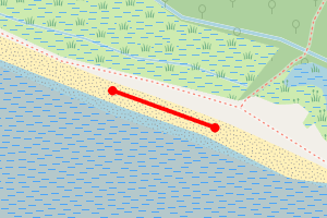 Map showing Warsash Foreshore / Hook Spit