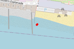 Map showing NTC Zealous - Hove Lagoon