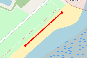 Map showing Shoeburyness Northeast Beach