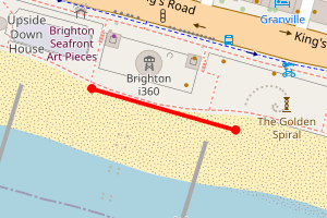 Map showing Brighton i360