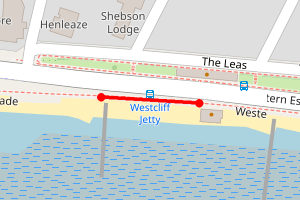Map showing Chalkwell esplanade