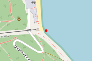 Map showing Oddicombe beach