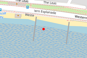 Map showing Westcliff West Beach