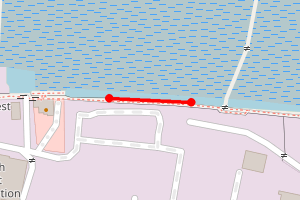 Map showing Ship and Lobster Beach East