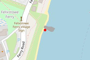 Map showing Felixstowe Ferry