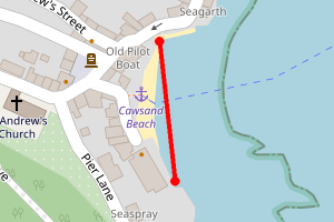 Map showing Cawsand