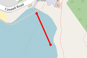 Map showing Caswell bay east