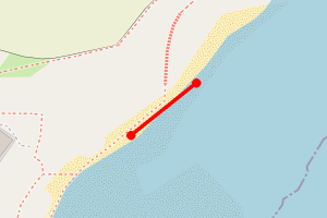 Map showing Coldingham Bay North