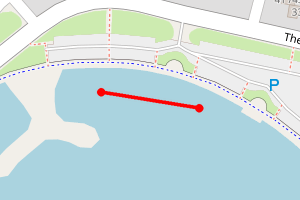 Map showing Saltcoats Harbour