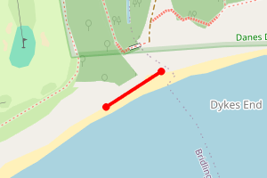 Map showing Danes Dyke South