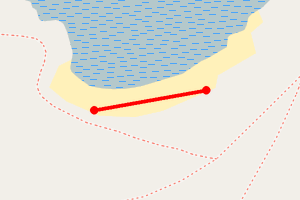 Map showing Middle Hope