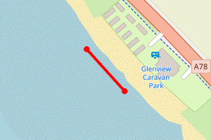 Map showing Ardrossan North - Loup Cottage Caravan Park