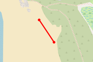 Map showing Wirral Way (Red Rocks)