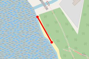 Map showing Iron Mill Bay East Side of bridge