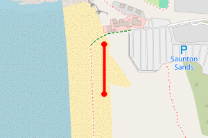 Map showing Saunton Sands North