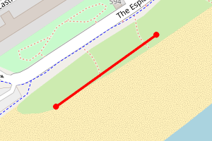 Map showing Broughty Ferry beach near the castle
