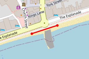 Map showing Sidmouth (opposite Beach House)