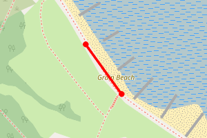 Map showing Grain Beach North
