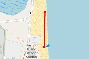 Map showing Eastney Beach Opposite RNLI Hayling Lifeboat Station