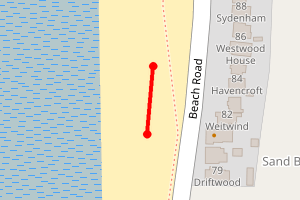 Map showing Sand Bay - Tea Rooms